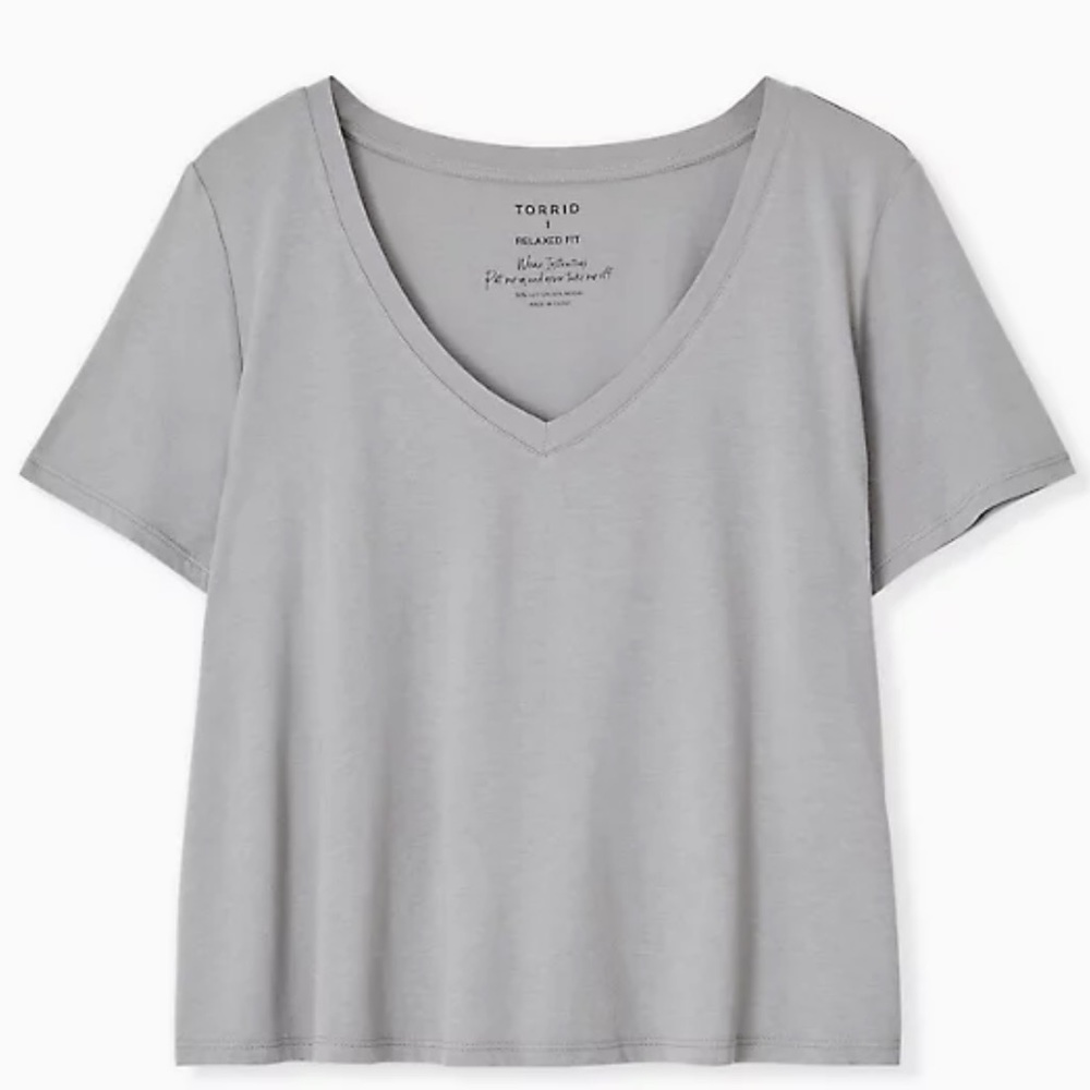 Torrid | Cropped V-Neck Tee